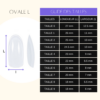 Guide des tailles - Ovale L Guide des tailles - Ovale L